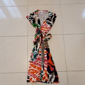 DVF Vintage Print Wrap Dress FLASH SALE
